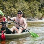 man and friends on the best fishing kayak