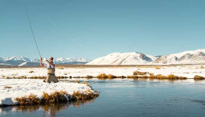 fly fishing in the winter
