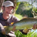 trout caught on flurocarbon leader