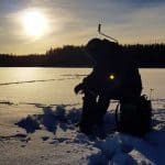 winter fishing on the lake