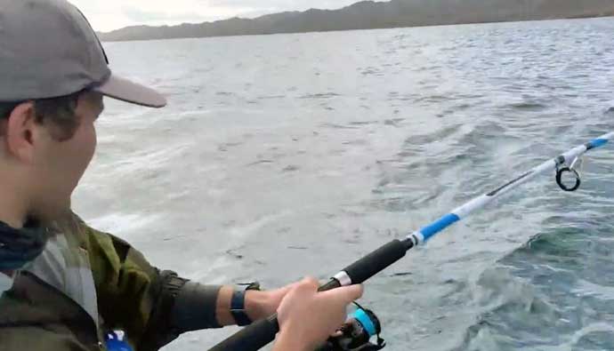 Jon fishing in Baja with the Florida Fishing Products Osprey Spinning Reel