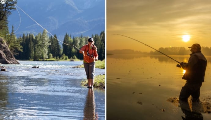 fly fishing vs regular fishing