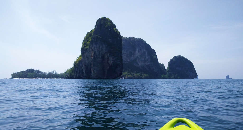kayaking to an island