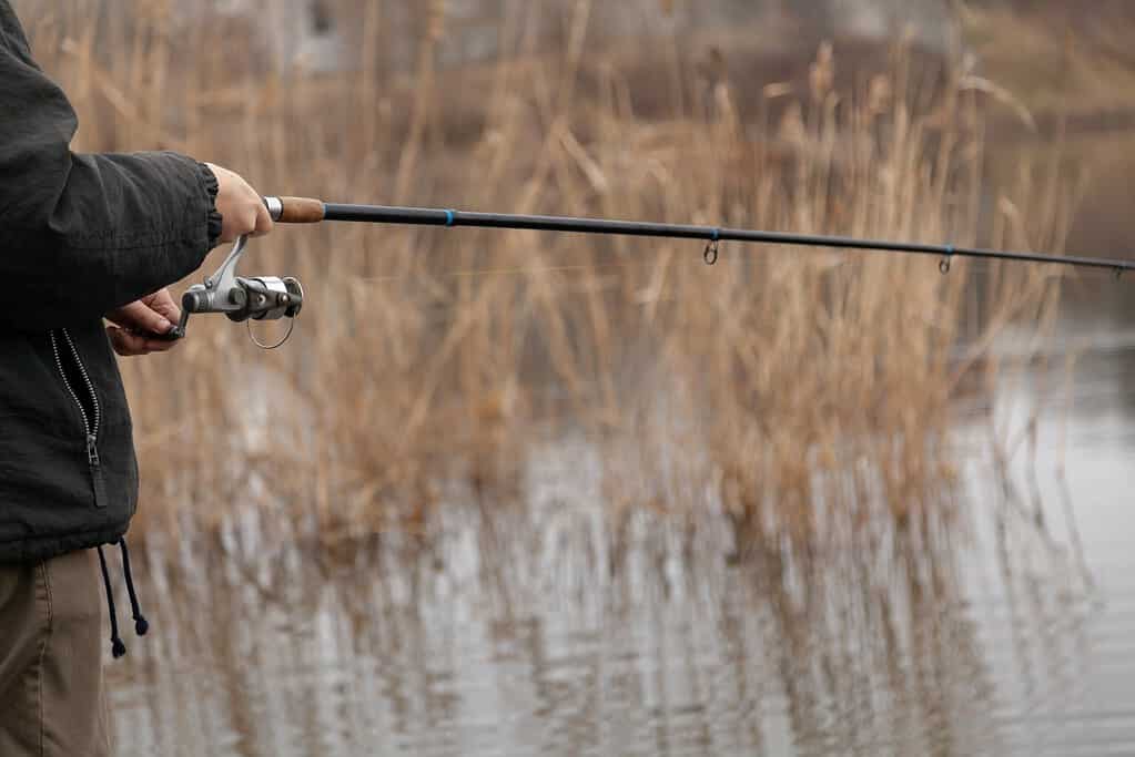 Man holding fishing rod